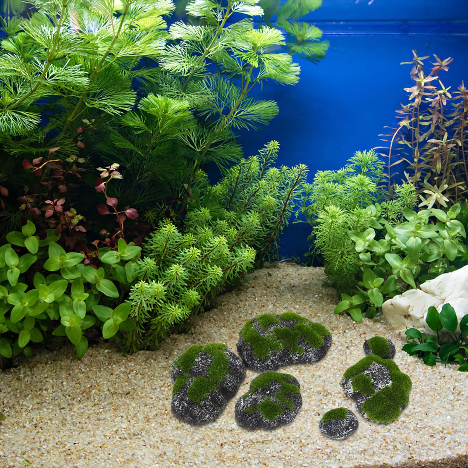 

1Set Artificial Moss Stones Realistic Green Moss Decor for Fairy Gardens Terrarium Crafting Home Garden Decoration