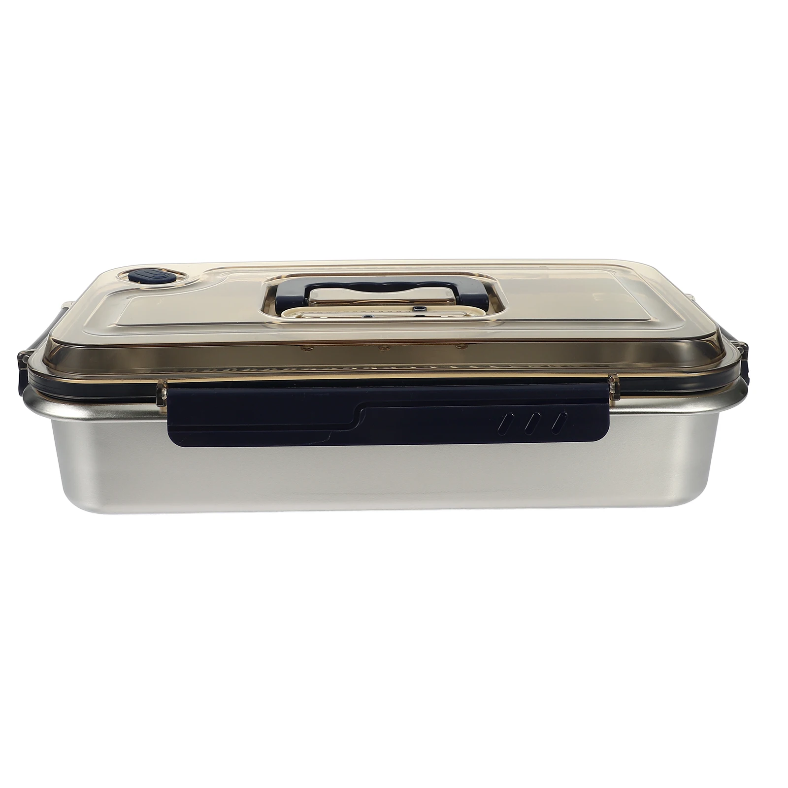 

Stainless Steel Food Container 2400ml Portable Lunch Box Fruit Vegetable Keeper Stackable Kitchen Storage Refrigerator
