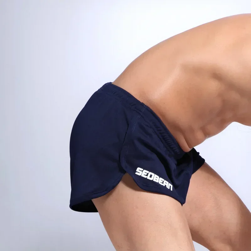 Men Sports Running Shorts Quick‑dry Loose Gym Workout Short Pants Elastic Waist Home Yoga Lounge Underwear Male Training Shorts