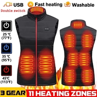 Women 9 Heated Vest Zones Electric Heated Jackets Women Sportswear Heated Coat Graphene Heat Coat USB Heating Jacket For Camping