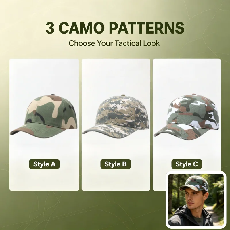 Men Women Summer Camouflage Printed Baseball Caps Sunhat Outdoor Unisex Sports Adjustable Snapback Anti-UV Hat Visors