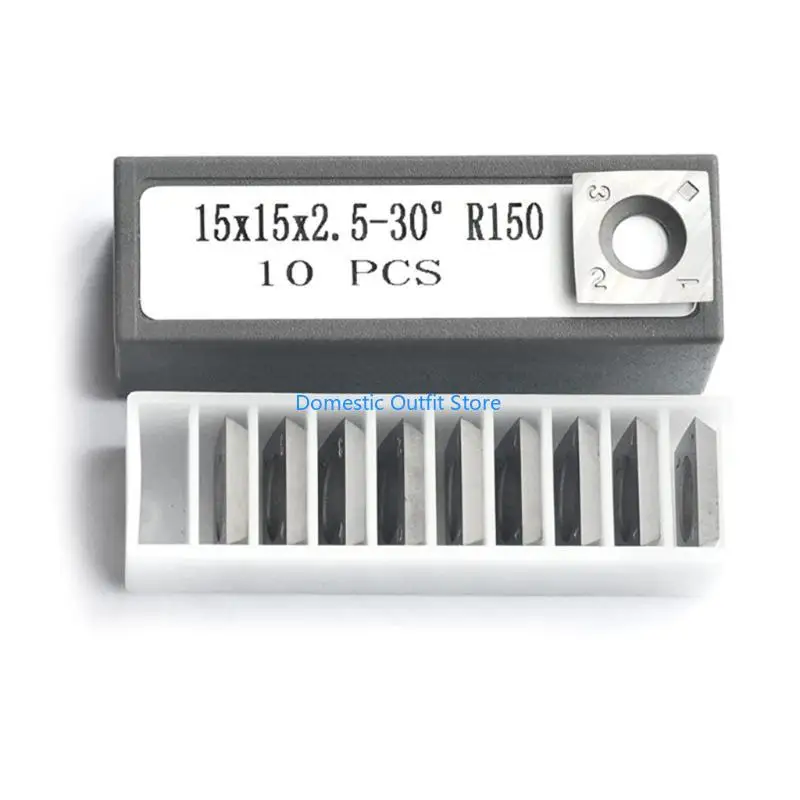 

12mm Square Carbides Inserts Cutters Cutter with 4 Cutting Edges 12×12×2.2mm 35° for Replacements for Woodworking 68TC