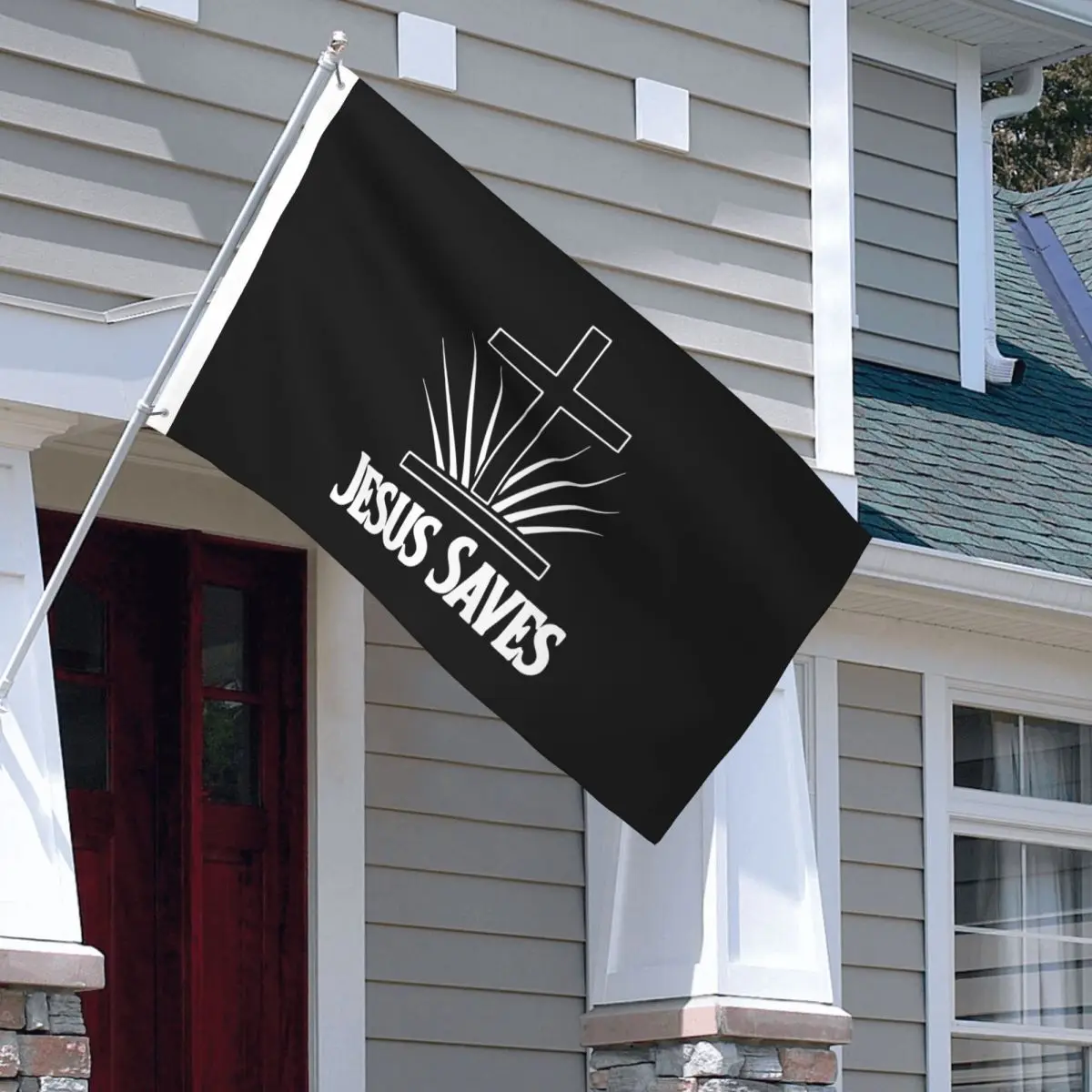 Jesus Saves Christian Bible Design Flag Indoor Outdoor Banner 2 Grommets Decoration Durable 60x90 90x150cm Flags