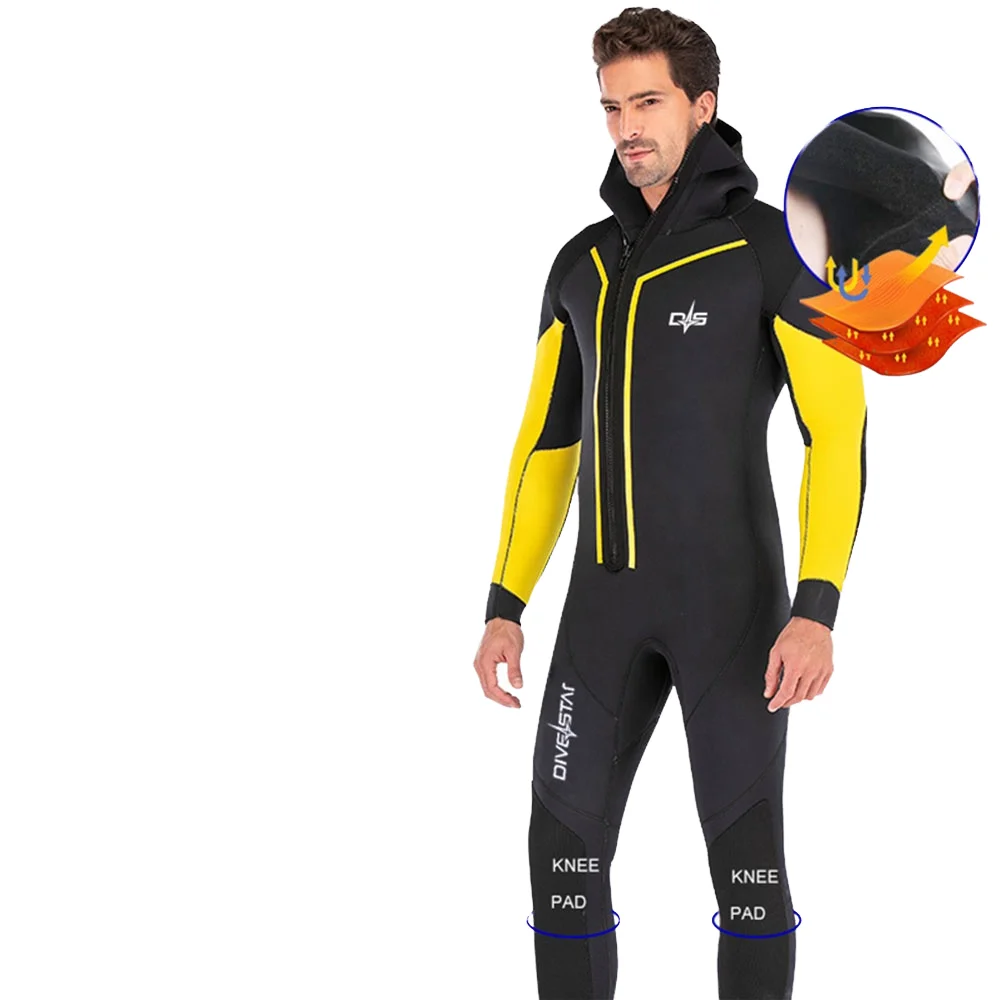 Stretch  Neoprene Wetsuit Winter Warm Front Zip Full Diving Suit for Snorkeling & Scuba Full Coverage Swimmi Gear