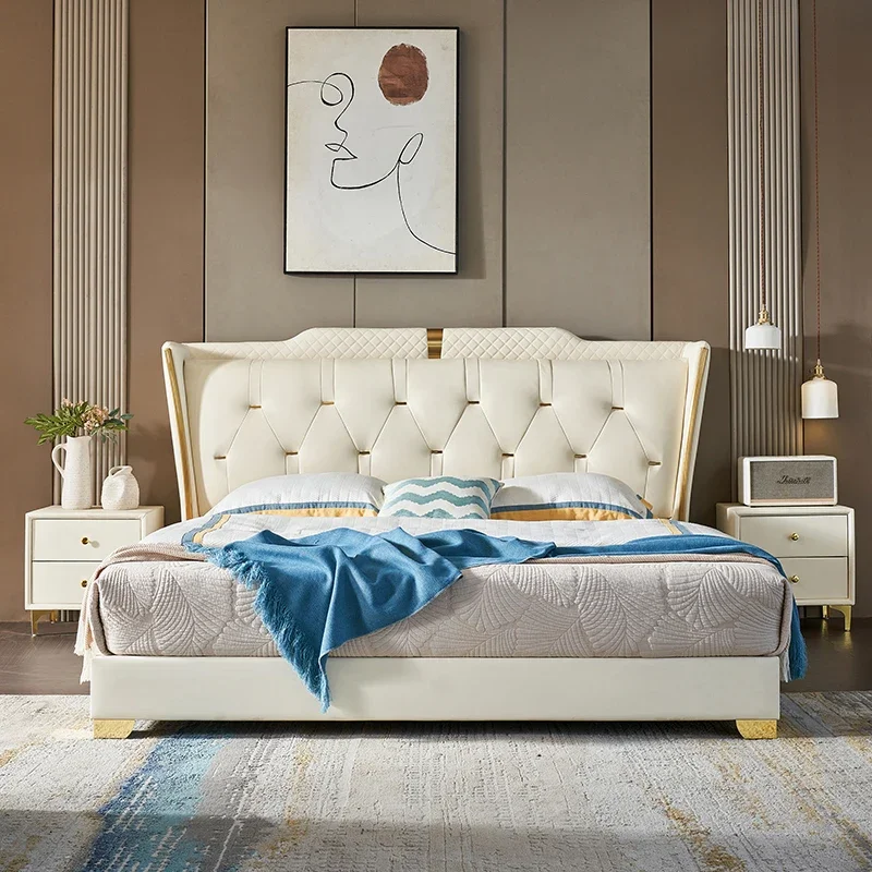 

Princess Soft Modern Double Bed Storage Space Loft Space Saving Bed Queen Adults Lit De Chambre A Coucher Home Furniture