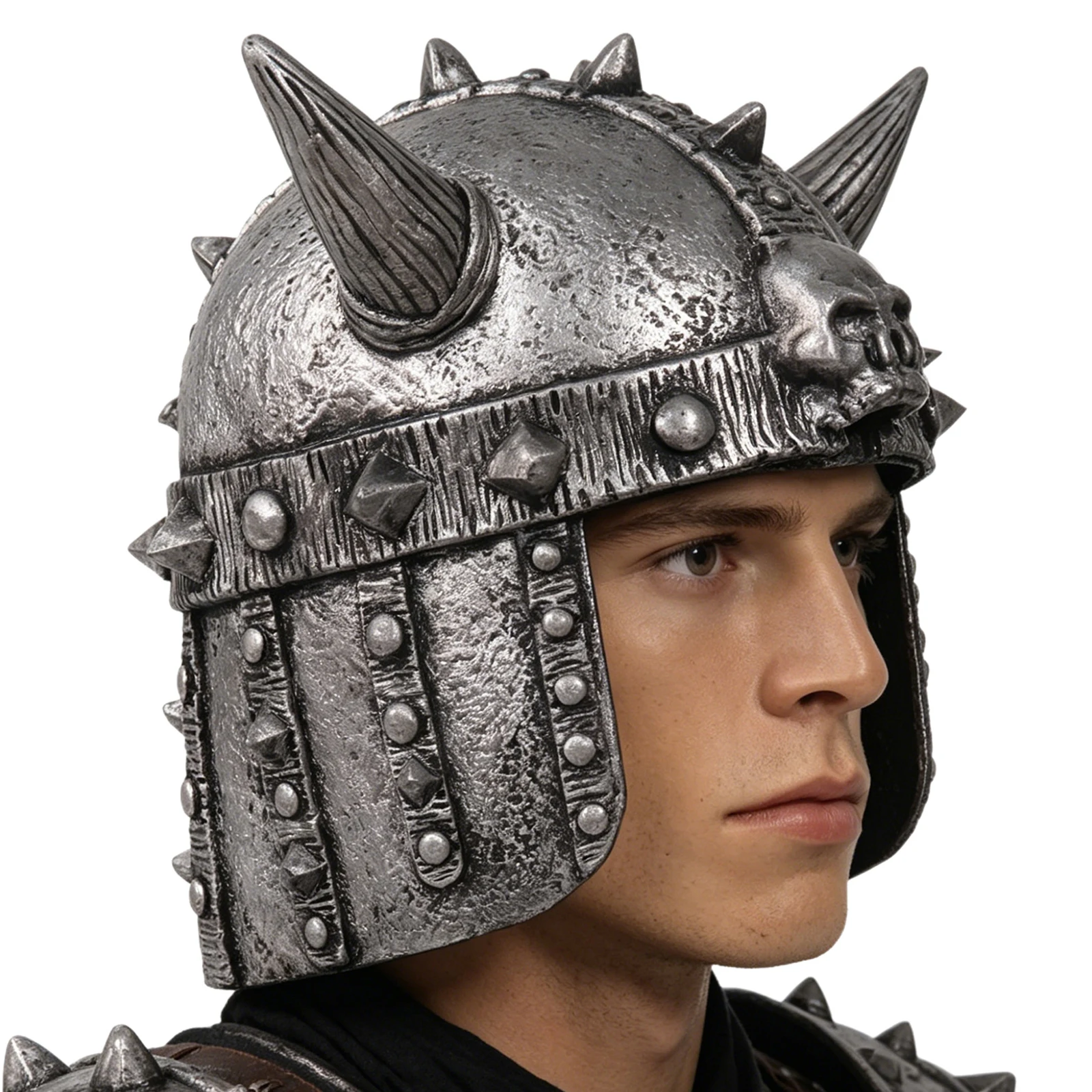 Adults Pirate Viking Warrior Horned Helmet Headwear for Halloween Stage Performance Cosplay Festival
