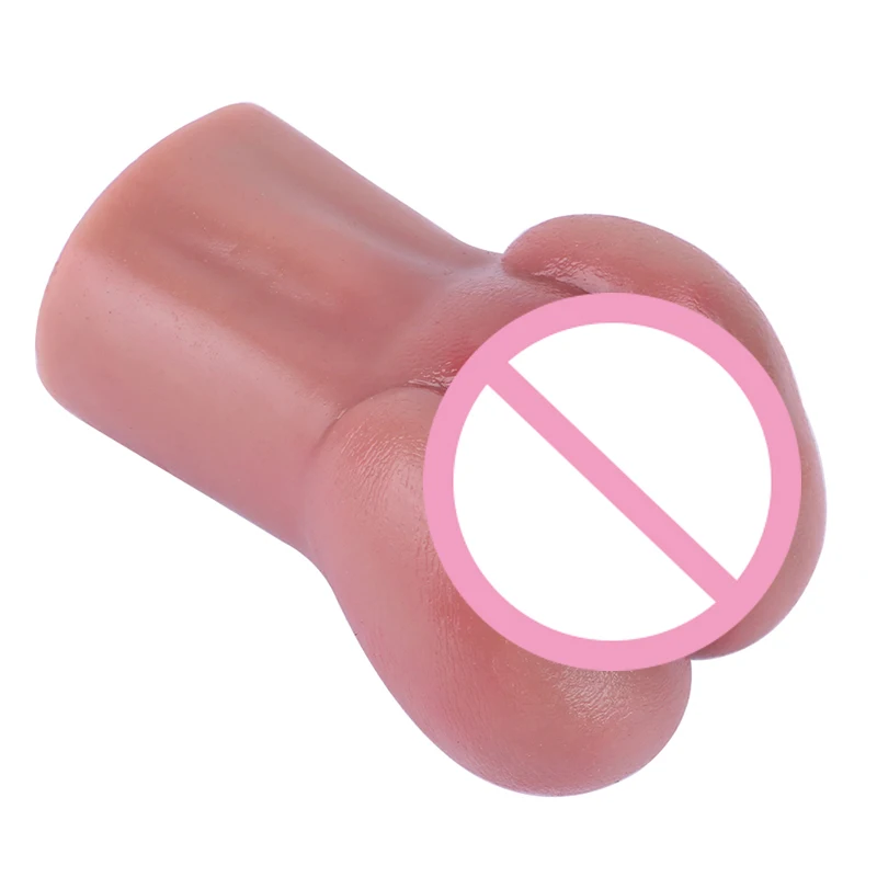 13.5*8.5cm Dark-Nude Mini Ass Woman Vagina Clitoris Pocket Pussy Male Masturbator Sex Toys for Men Penis Penetration Massager