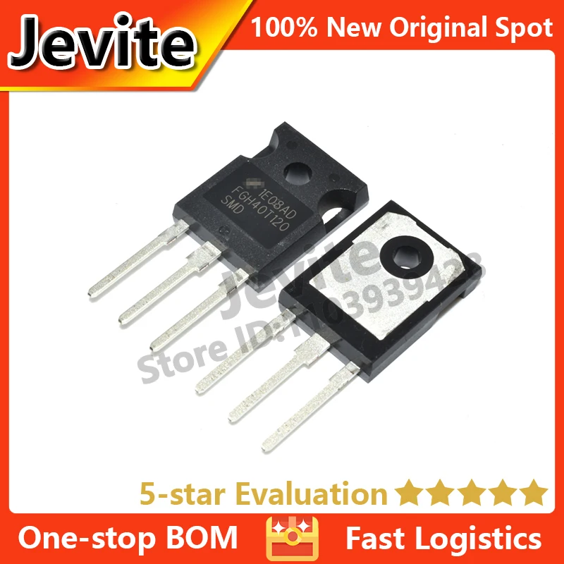 

Jevite 100% New Original electronics Controller 1-5 units/lote FGH40T120 FGH40T120SMD 1200V 80A TO-247 Triode IGBT Transistor