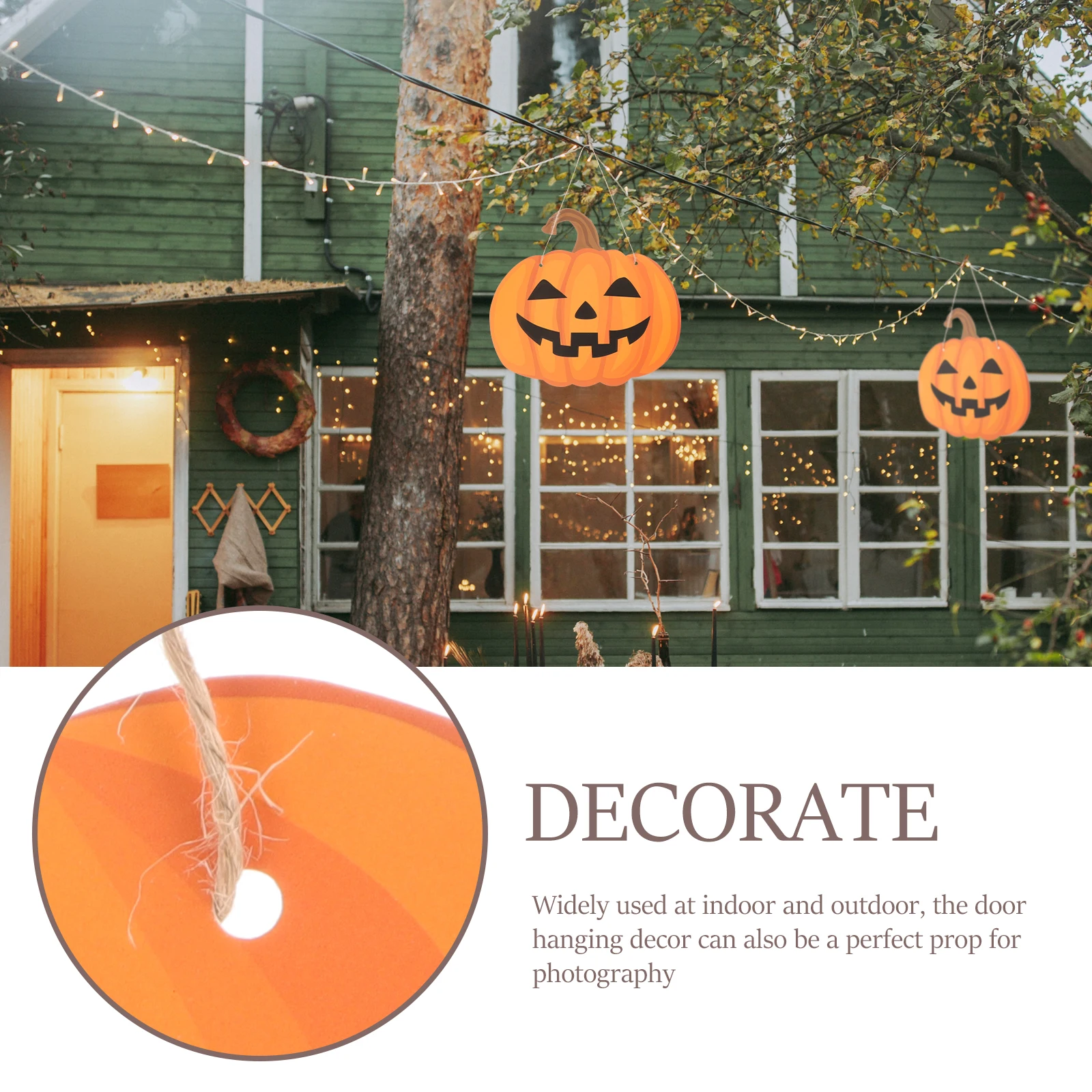 

Halloween Pumpkin Door Sign Outdoor Indoor Hanging Decor House Name Plate Porch Garden Gate Decoration Party Festival Prop