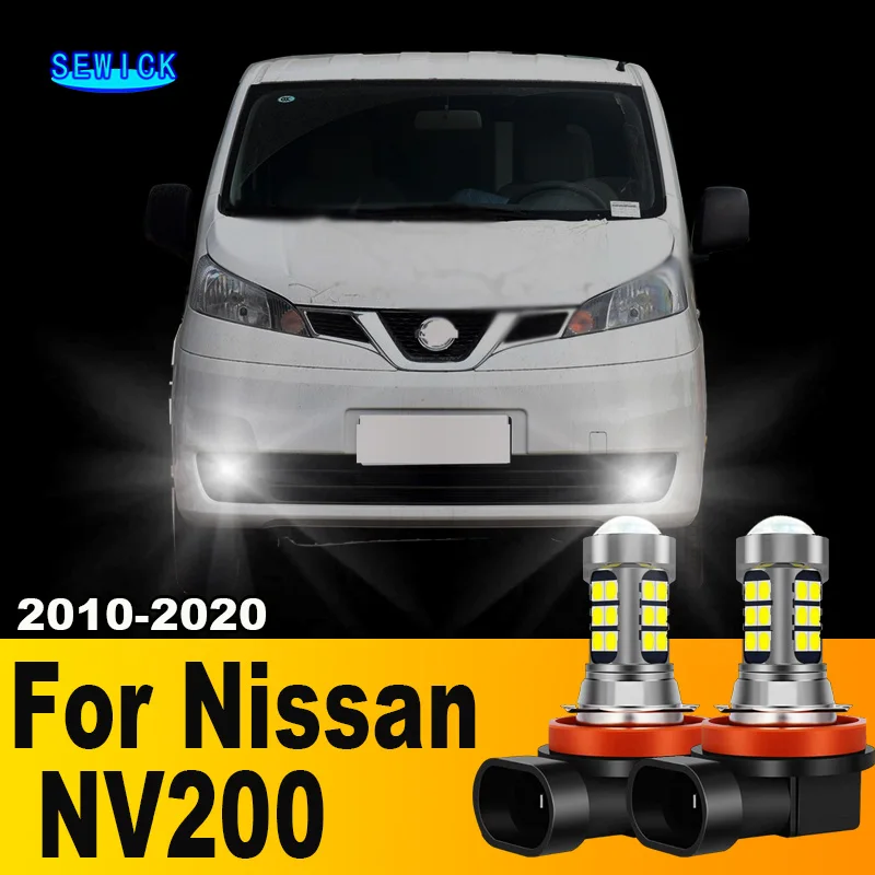 2Pcs LED Lamp Car Front Fog Light Accessories For Nissan NV200 2010 2011 2012 2013 2014 2015 2016 2017 2018 2019 2020