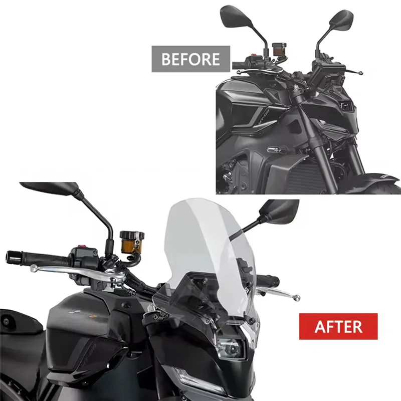 

Motorcycle Front Heightening Windshield Windscreen Wind Deflectors Fairing For MT-09 MT09 SP 24-25