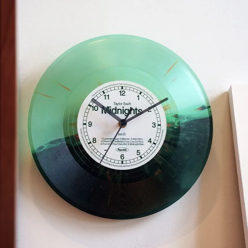 

Simple Modern Round Wall Clocks Vinyl Record Modelling Design Aesthetic Living Room Wall Clocks Creative Luxury Home Decorations