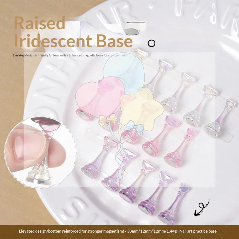 5 pièces magnétique Nail Art pratique Extension d'échecs acrylique formation ongles conseils vernis Nail Art outil présentoir Salon vernis à ongles