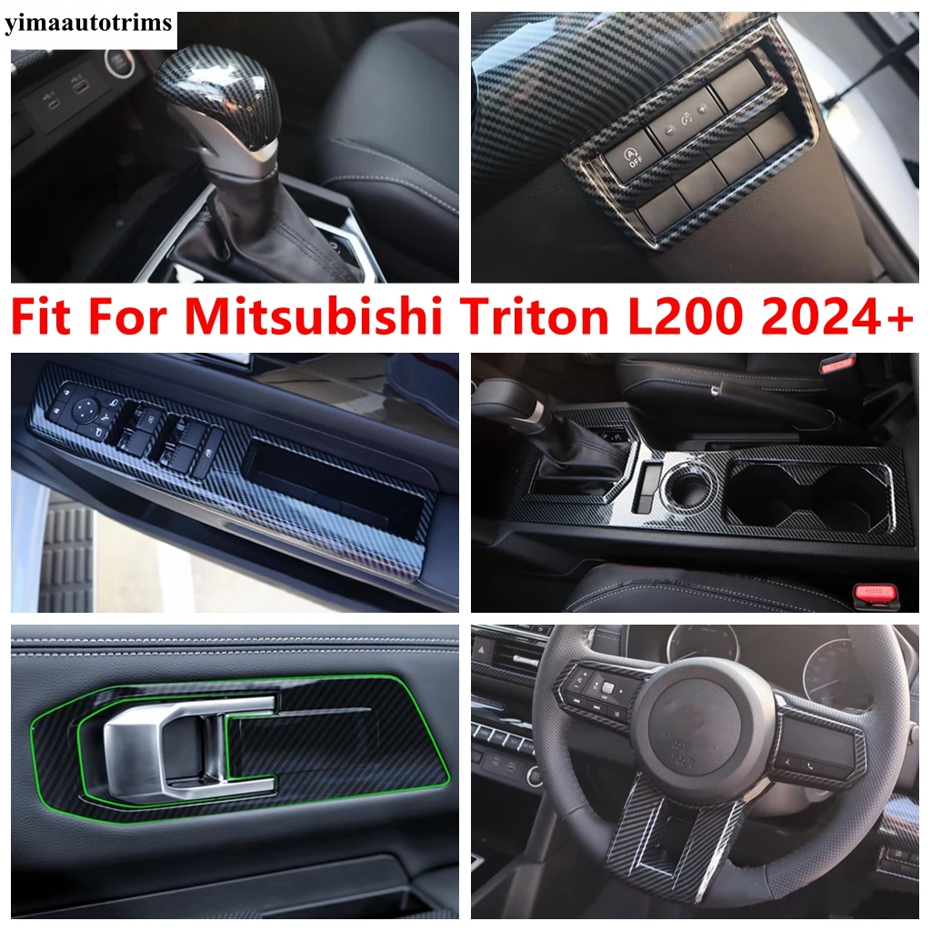 

Window Lift / Head Lamp / Steering Wheel Frame / Gear Shift Panel Cover Trim Accessories For Mitsubishi Triton L200 2024 2025