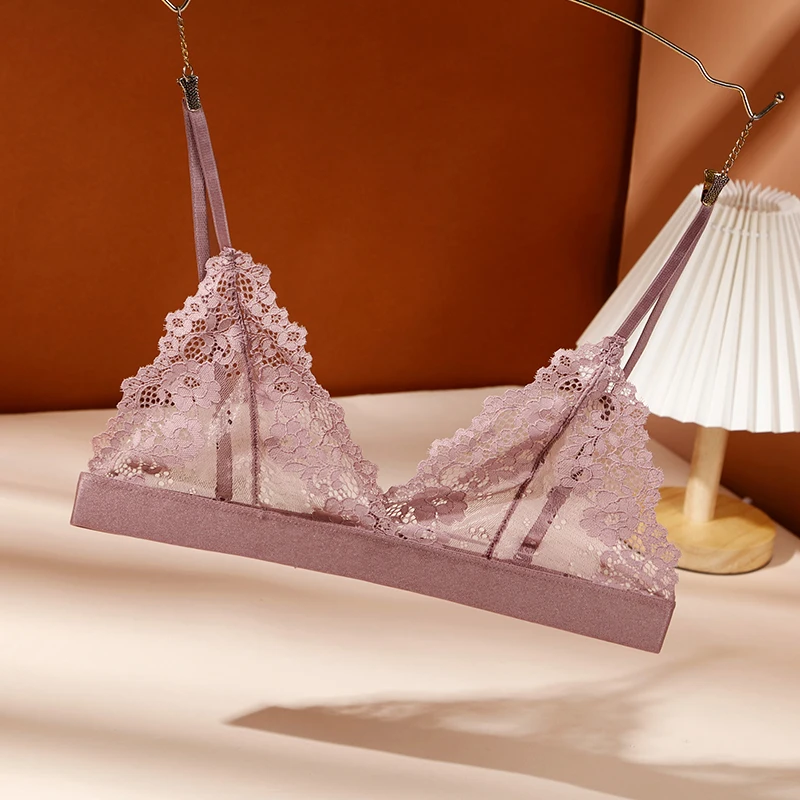 Women's Lace Bralette, Sexy Thin Transparent Bra