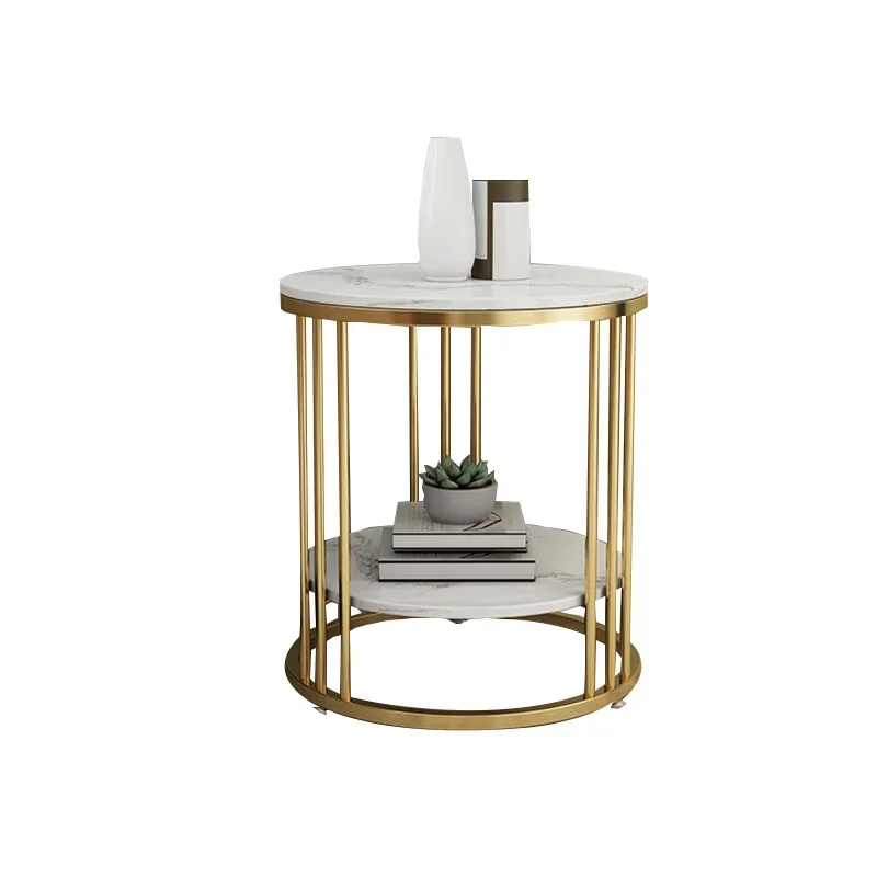 IHOME-mesa auxiliar nórdica para sofá, mesa de centro pequeña de mármol para el hogar, moderna y minimalista, estilo Ins, para compras