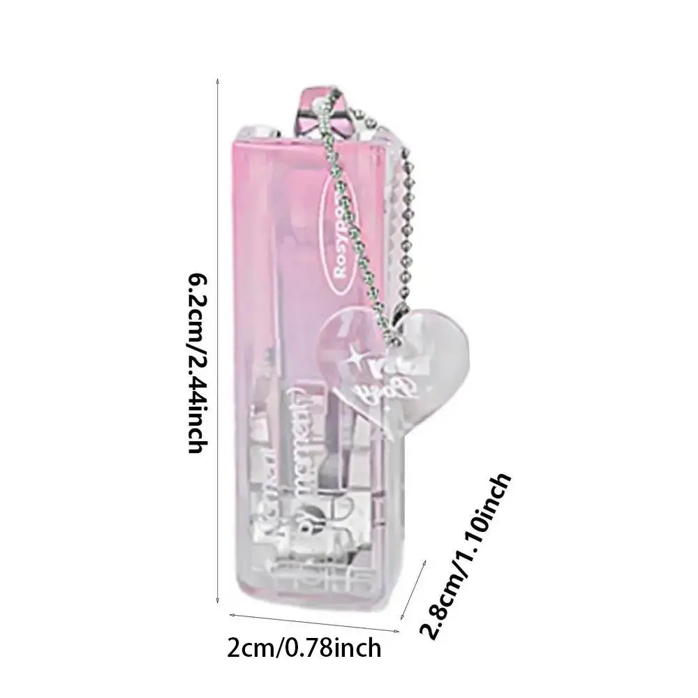 Bookbinding Tool Transparent Mini Stapler Clamp Stapler Lightweight Gradient Stapler Creative Portable Mini Stapler Simplicity