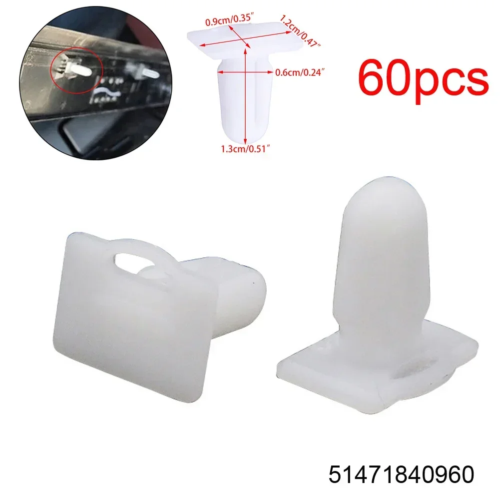 60pcs Car Clips Door Sill Kick Plate Strip Clip Fastener 51471840960 For BMW E30 E39 E46 Z3 M5 Z4 E81 E82 E84 E63