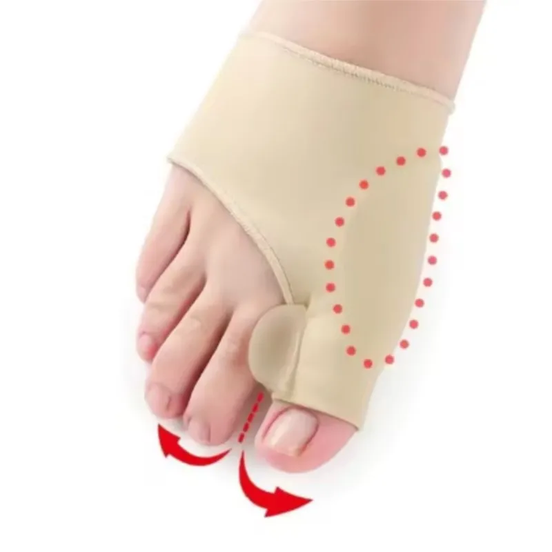 Corrector de dedos ortopédico pies cuidado de los pies hueso pulgar ajustador corrección suave pedicura calcetines juanete enderezador (1 par/2 pares)