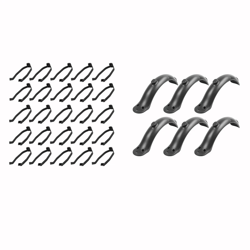 25Pcs Rear Fender Mudguard Bracket Rigid Support With 6Pcs Rear Wheel Mudguard Fender Guard