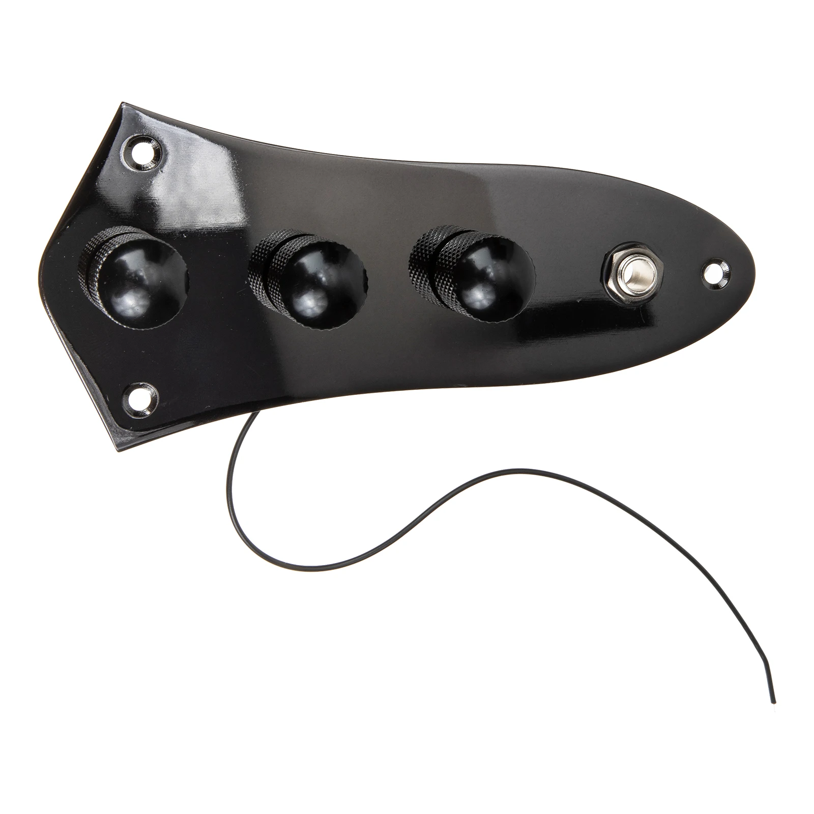 

Electric Guitar Guard Plate Control for Volume and Tone Knob Power Supply Black Panel Wired