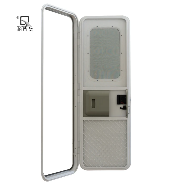 Customized Easy to Clean European RV Door for Camper Aluminum Caravan Hinges Frame Camper RV Entry Door With Metal Door