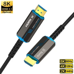 8K HDMI Cable Fiber Optic HDMI 2.1 Cable 8K 60Hz 4K 120Hz 48Gbps eARC HDCP HDR 10+ for TV Box PC PS4/5 HDMI-Compatible 2.0 Cable