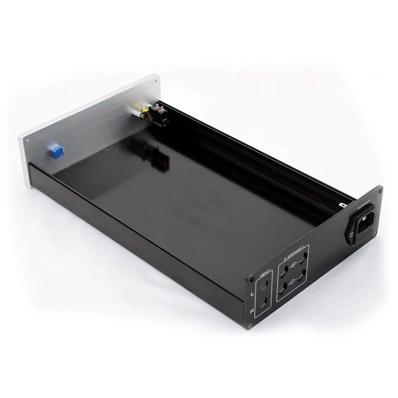 Amplifier Housing,LM3886 All Aluminum Amplifier Chassis DIY Audio Amplifier Housing With Power Outlet