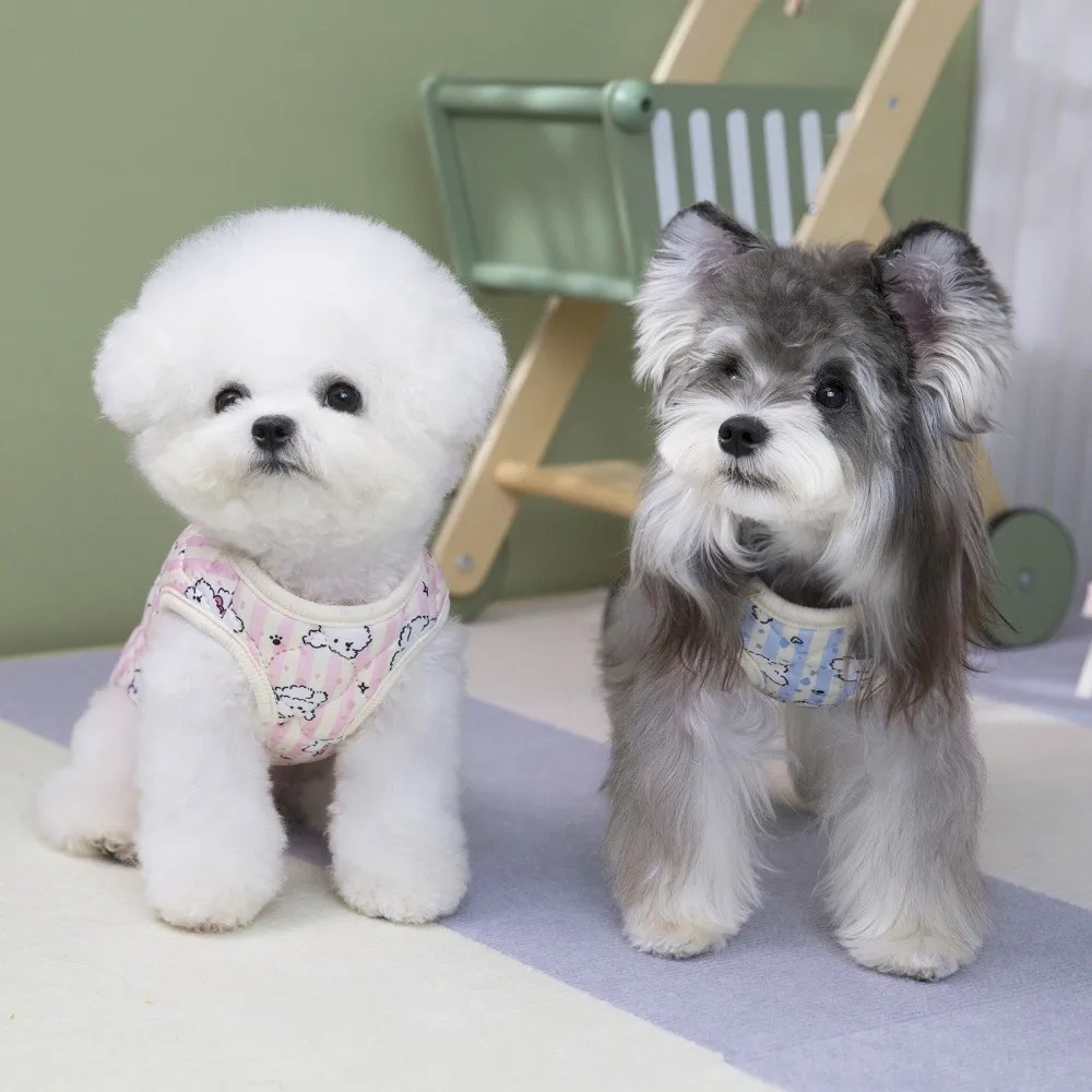 Thick Padded Pet Dog Clothes Back Opening Sleeveless Dog Winter Vest Snap Button Closure Soft Lining Pet Winter Coat