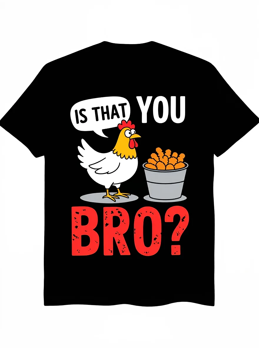 

Funny Chicken Tender T-Shirt - Casual Outdoor Summer Crew Neck Smooth Texture Tee
