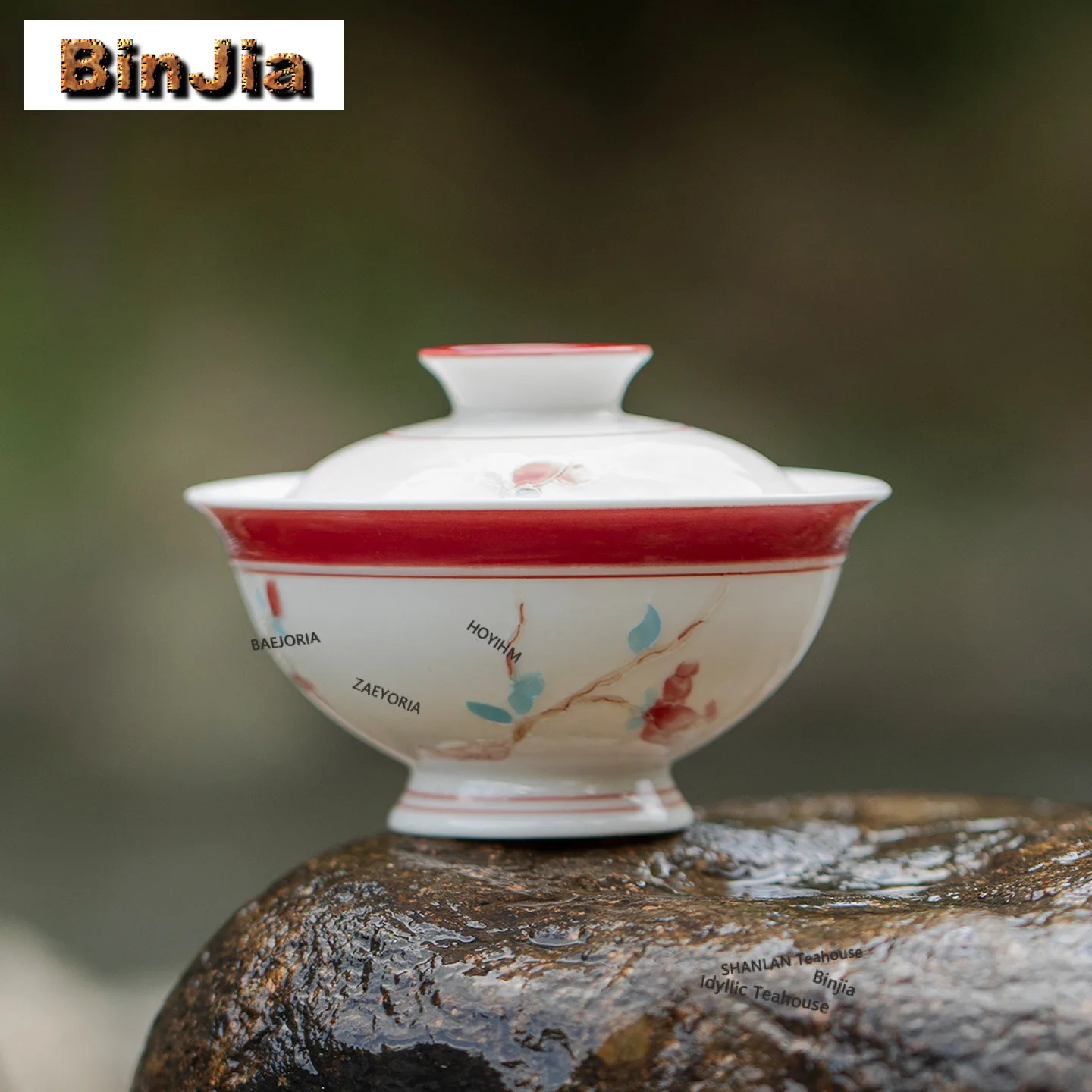 

120ml Hand-painted Yulan Magnolia Gaiwan Boutique Tea Tureen Tea Bowl With Lid Kit Tea Maker Cover Bowl Teaset Ornaments Craft