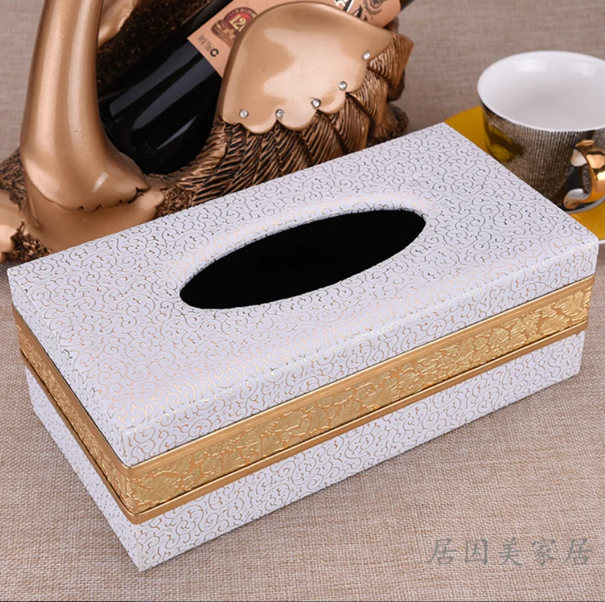 High Quality Leather Tissue Box Napkin Holder Paper Case Bathroom Tissue Box Cover Car Napkin Storage Modern Toilet Paper Box