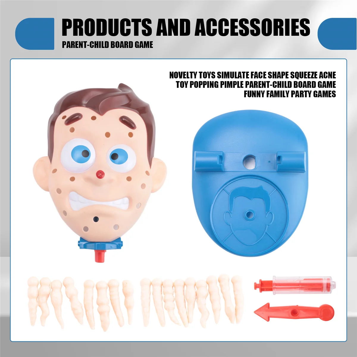 

ГОРЯЧАЯ! Новинка игрушки, имитирующая форма лица, игрушка от прыщей, выскакивающая прыщ, настольная игра для родителей и детей, забавные семейные игры для вечеринок