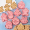 

Chrismas Cake Mold Snowman Tree Pattern Cartoon Cat Cookie Cutter Stamp Molds Exclusive For Halloween Baking Biscuits Decor