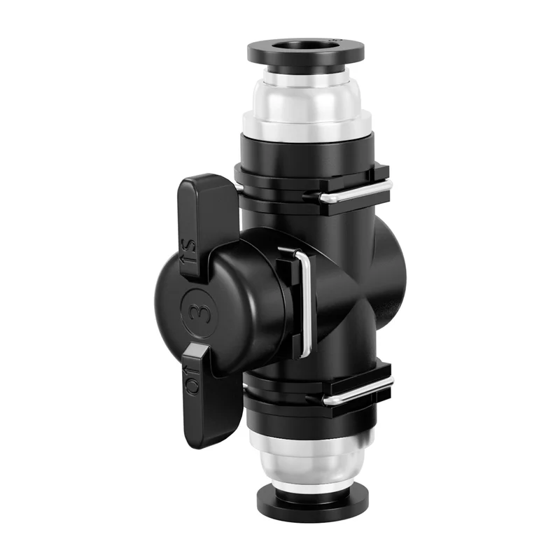 Pneumatic Push in Quick Connector BUC Type Hand Valve Manual Ball Switch Air Flow Limiting 4mm 6mm 8mm 10mm 12mm