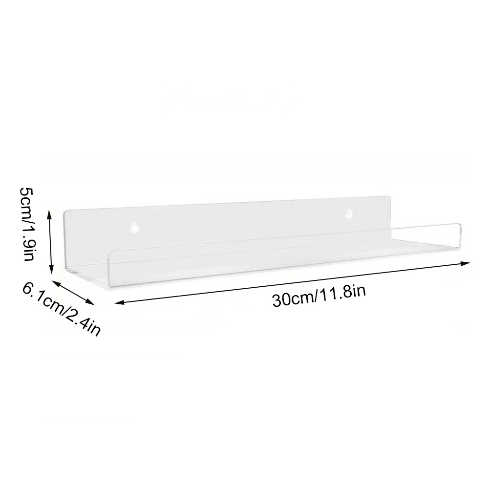 'Onzichtbare' Acryl Kruidenrek Wandmontageorganizer: Kristalheldere Planken, Sterk, Stevig En Ruimte-S