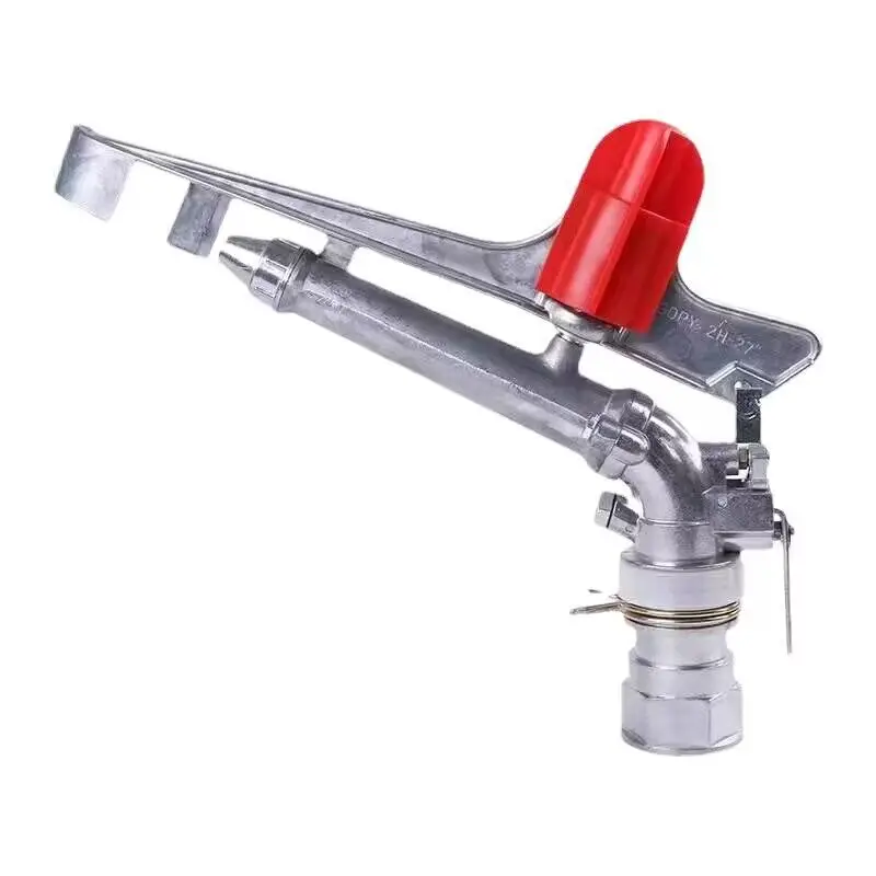 Field Sprinklers Zinc Alloy Nozzle Irrigation Sprinkler Gun Water System 360 Degrees Adjustable Rain Spray Gun