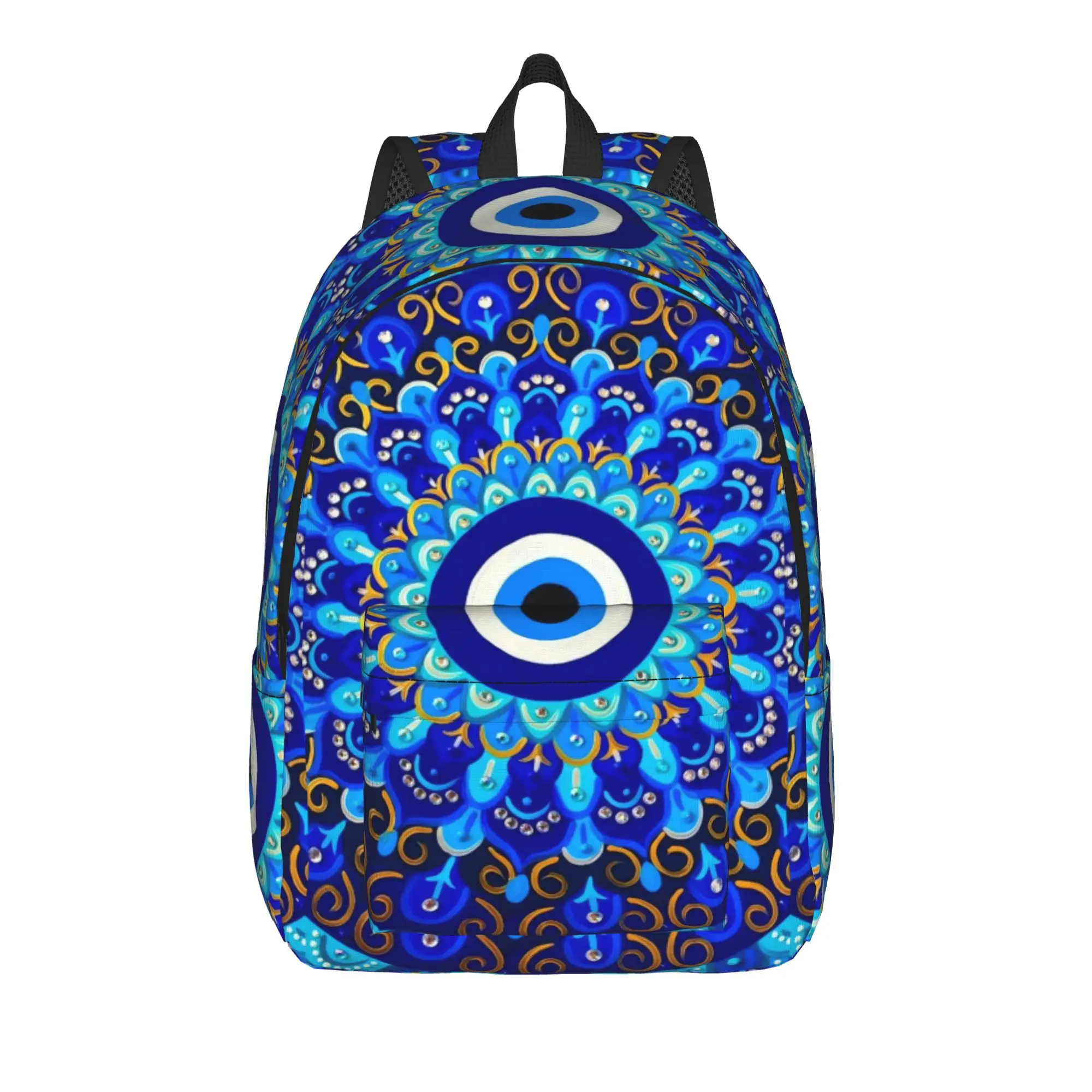 Evil Eye Bohemian Backpack  Fun Backpacks Women Men Travel Big High School Bags Custom Rucksack