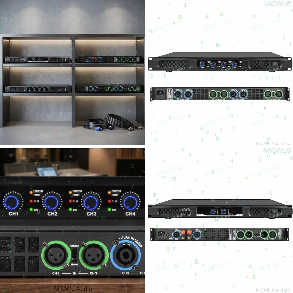 Pro CA Series 5200W Power Amplifier Stage Karaoke Audio Speaker Digital AMP 4/2 Channel 2600 Watt Professional DJ Sound