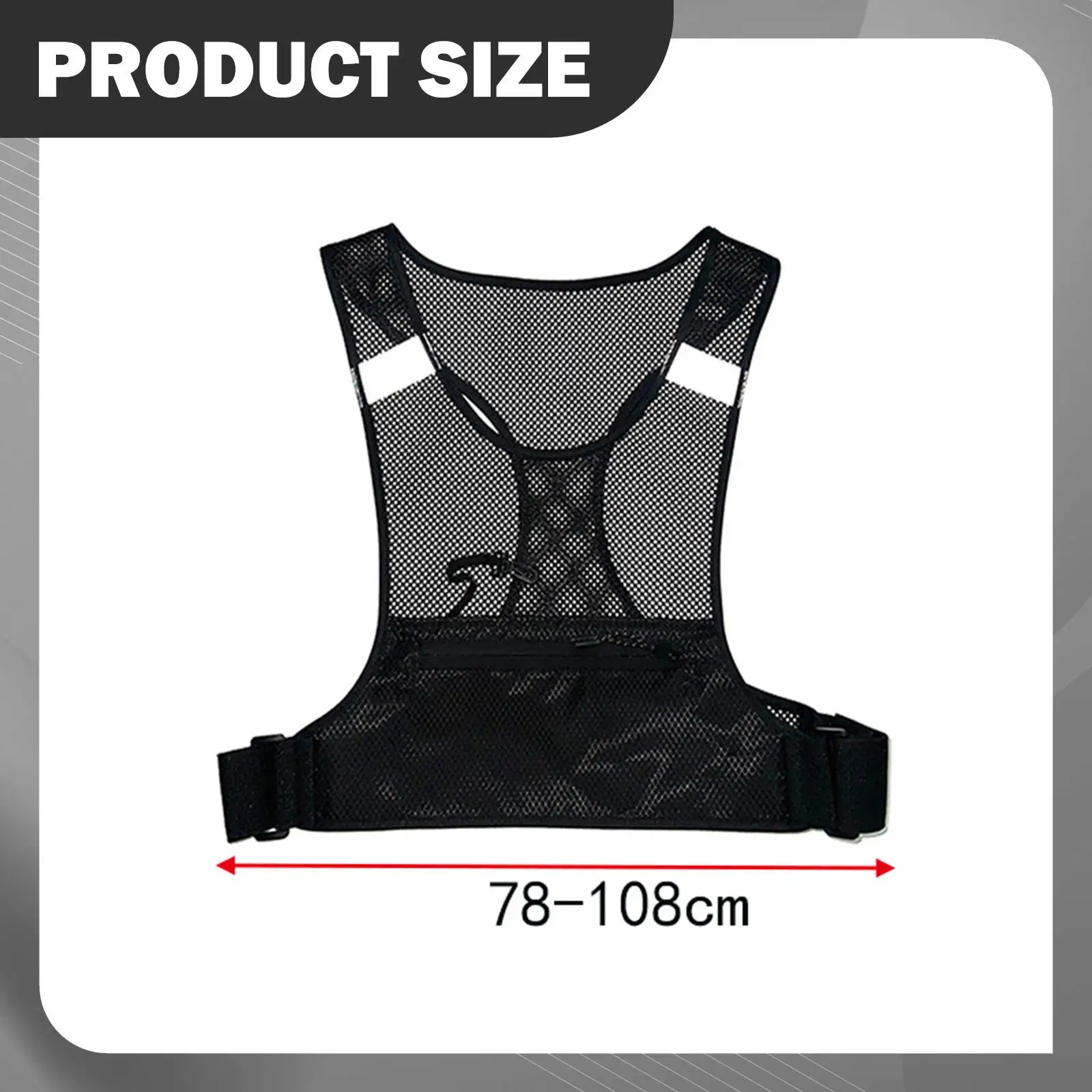 

Lightweight Running Vest with Reflective Strips Breathable Fitness Training Pack for Outdoor Sports Men Women