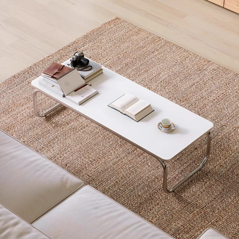 Modern Tatami Tea Table Low Profile Living Room Set Rectangular Coffee Center Table Versatile Sofa Side End Table with Storage