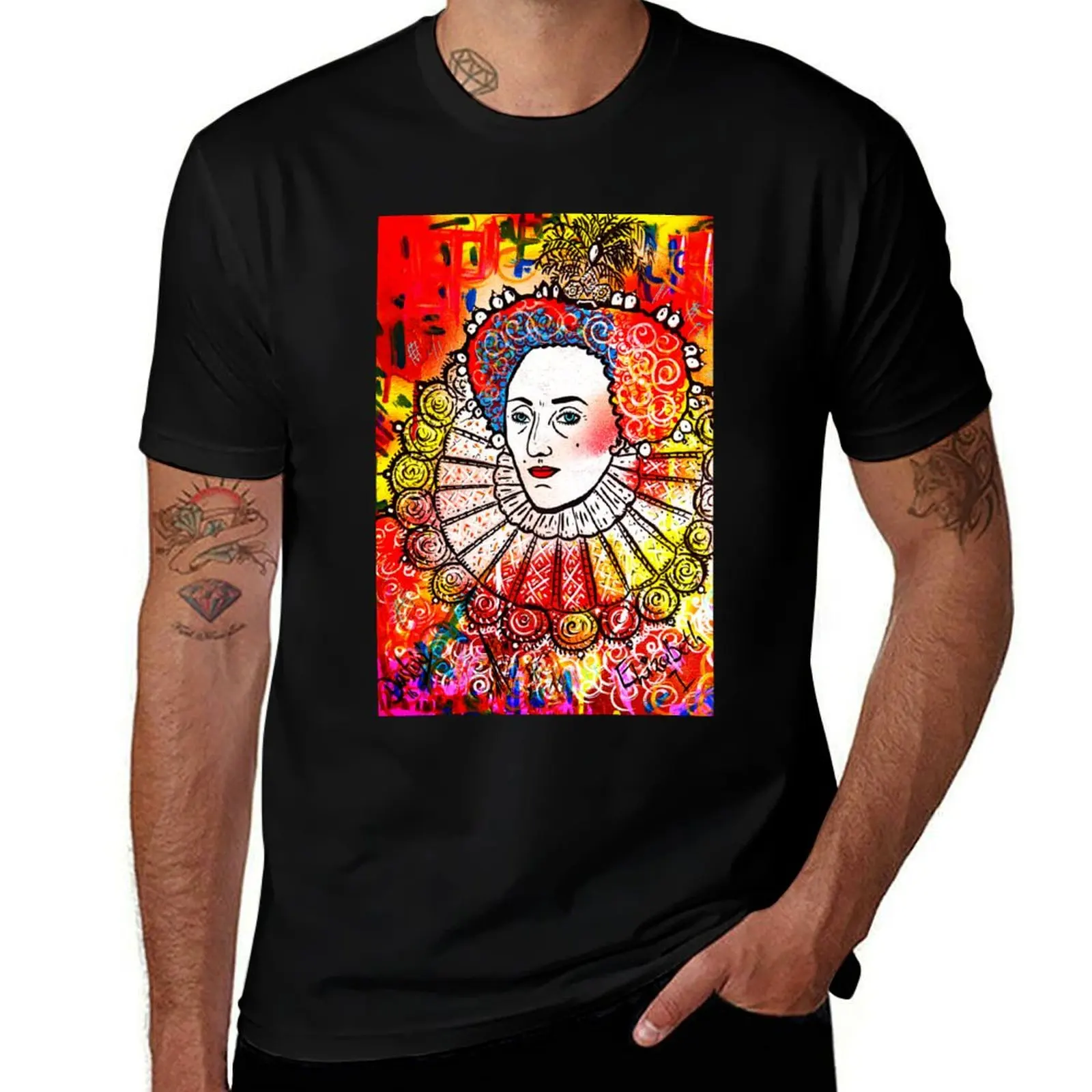 Virgin Queen (Queen Elizabeth 1) Merchandise by Dusty O T-Shirt Thanksgiving Day Tee Top T-Shirt