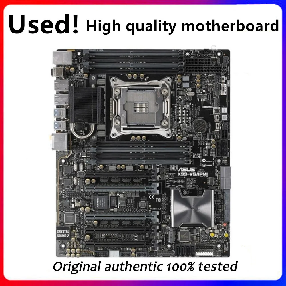 For ASUS X99-WS/IPMI Used original For Intel C612 Server Workstation Socket LGA 2011 V3 DDR4 X99 Motherboard