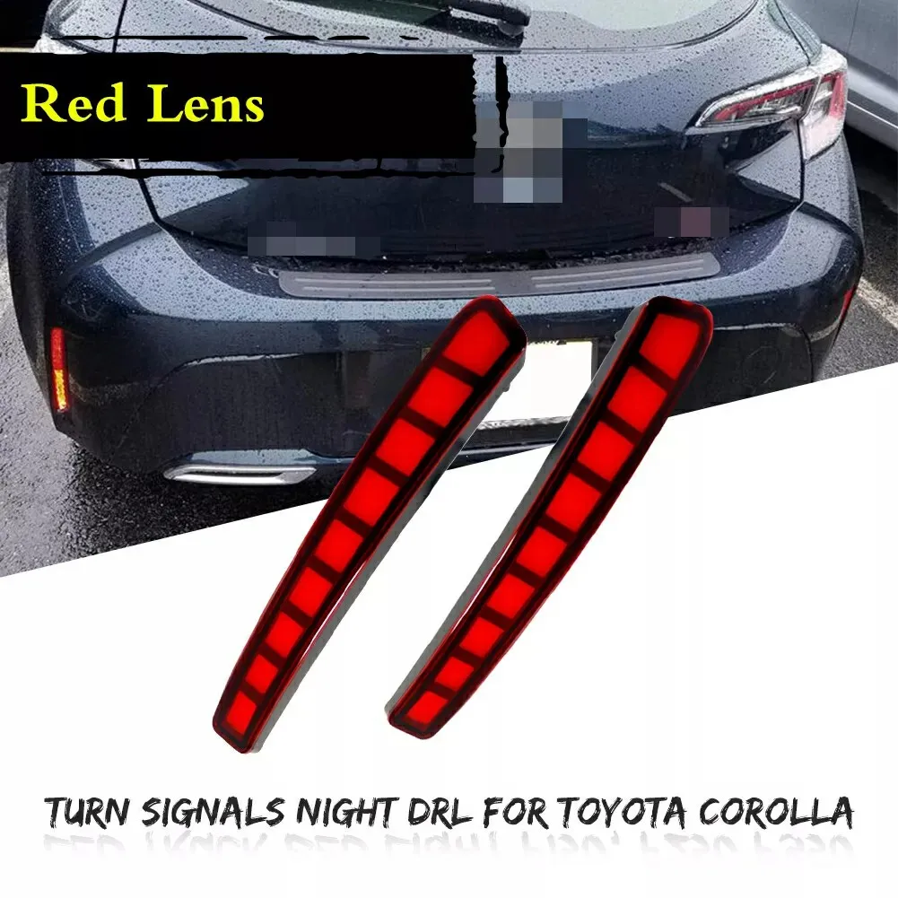 

2PCS Car LED Rear Bumper Reflector Tail Brake Signal Lights Fog Lamp For Toyota Corolla Sedan LE/SE/XSE/L/SE 2020 2021 2022 2023