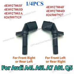 1/4PCS Car Sensors ABS Wheel Speed Sensor 0265007927 0265007929 4E0927803F 4E0927803D 4E0927804F For AUDI A4 A5 A6 A7 A8 Q5