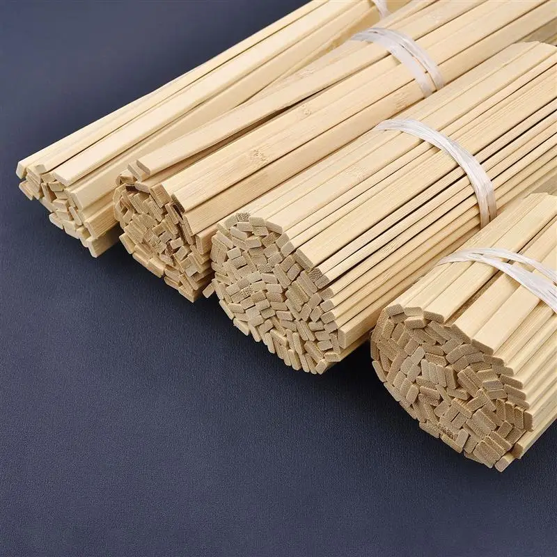 Flat Bamboo Slice 5-50CM For Crafts And Model Making Furniture Materials DIY Durable Dowel Building Model Woodworking Tool