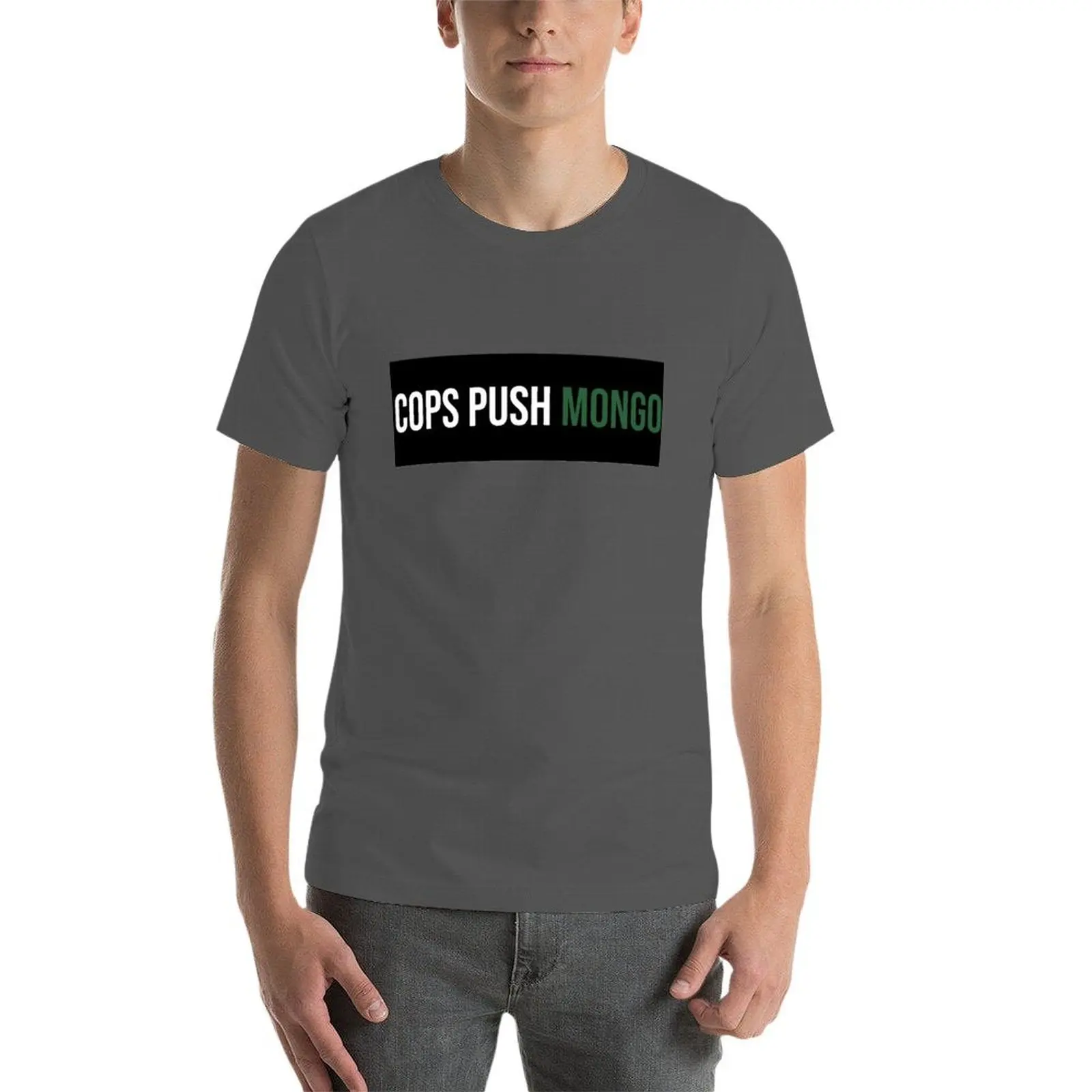 تي شيرت THPS Cops Push Mongo تي شيرت رجالي مصمم من القطن الأسود تي شيرت عادي للرجال حزمة تي شيرت #4