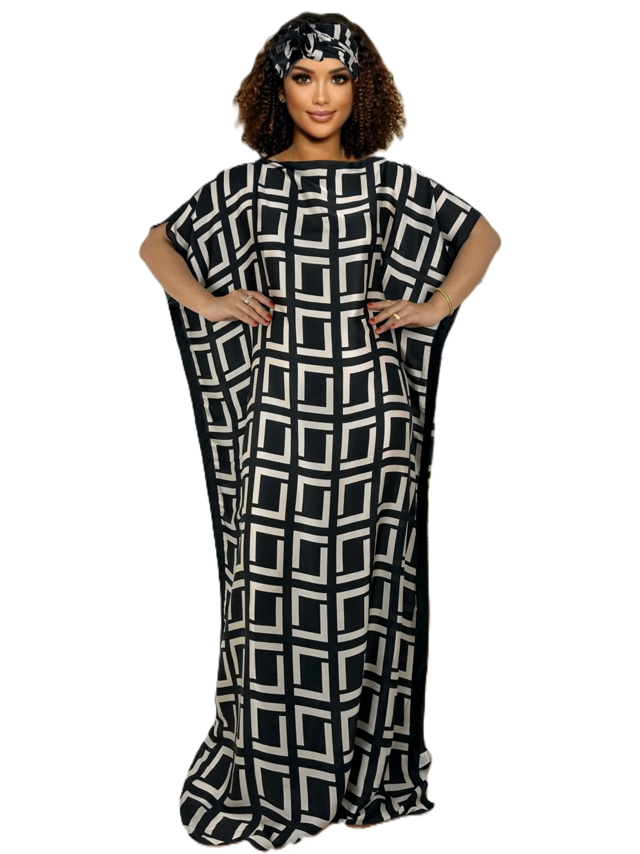 New Style Fashion Oversize African Women Clothing Party Wear with A Headscarf