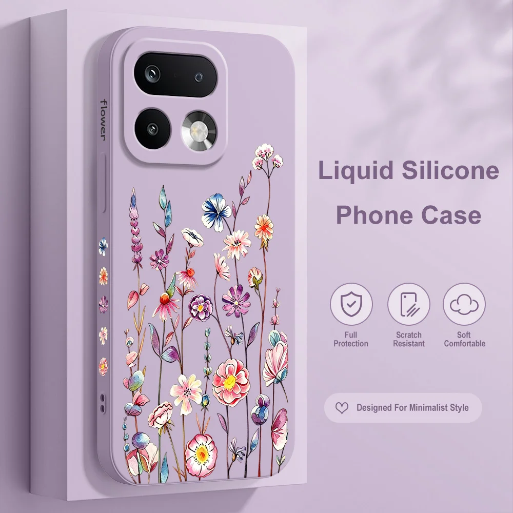 Field Bouquet Phone Case For Oppo Realme 16 15 15T 14 13 12 11 10 9 9I Pro Plus 4G 5G Silicone Soft Cover