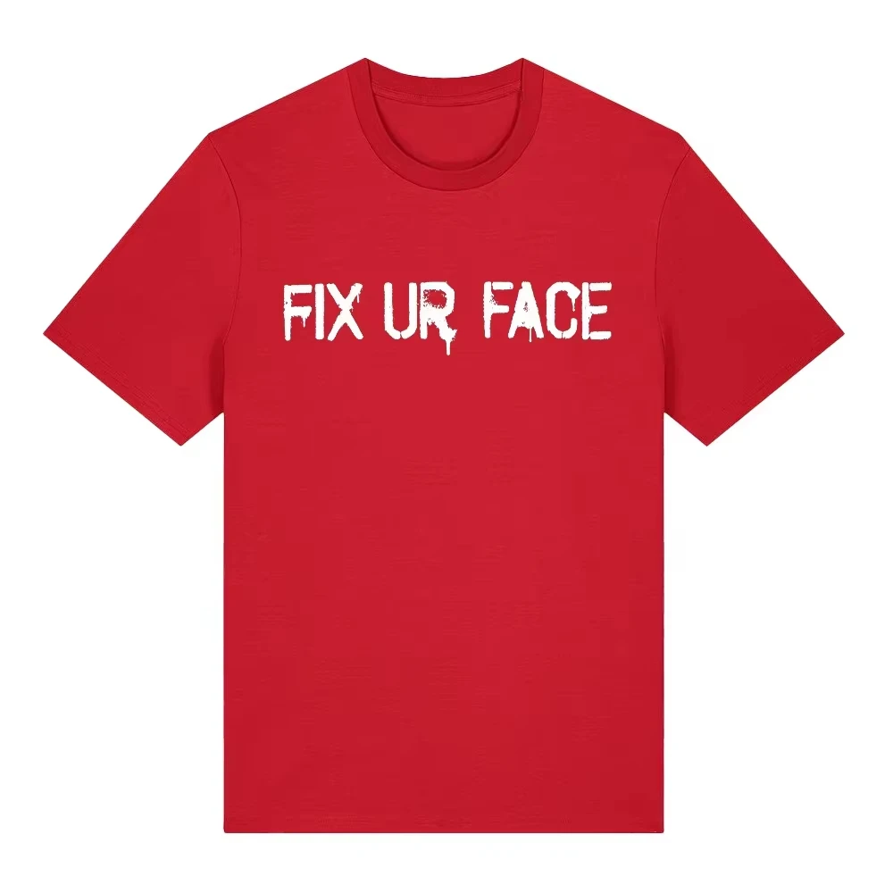 2026 Summer Machine Gun Kelly Fix Ur Face T Shirt MGK Gothic Hip Hop Top Suitable for Both Men and Women